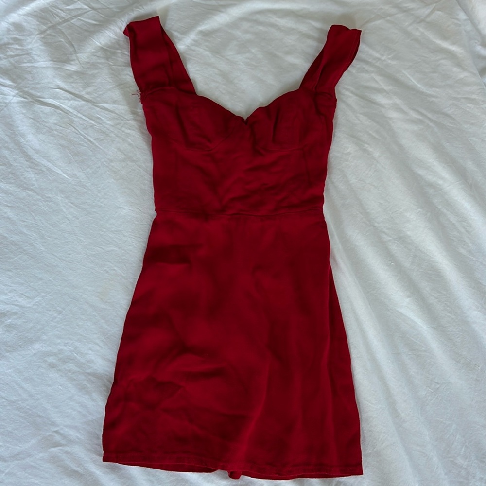 NEW Reformation Holden Mini Red Dress Size 2 B1986